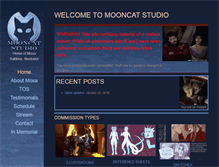 Tablet Screenshot of mooncatart.com